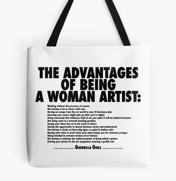 The Advantages of Being A Woman Artist Recycled Bag