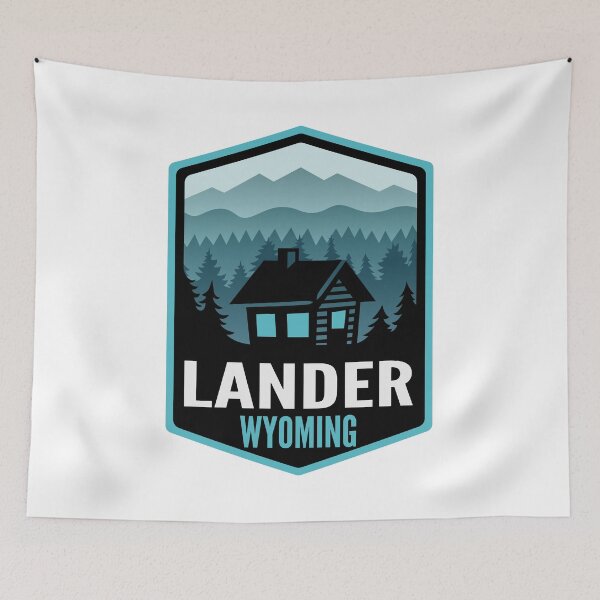 Item preview, Lander Wyoming Mountain Town Cabin designed and sold by HalpinDesign.