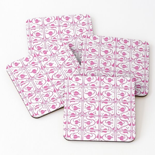 Item preview, Vintage Leaf and Vines Pink and White designed and sold by SaraValor.
