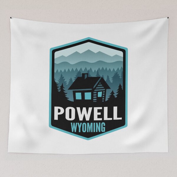 Item preview, Powell Wyoming Mountain Town Cabin designed and sold by HalpinDesign.