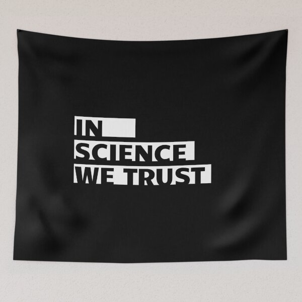 Item preview, In Science We Trust (black background) designed and sold by Sci-Ninja-Blog.
