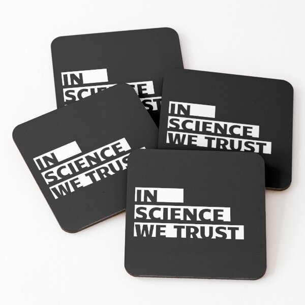 Item preview, In Science We Trust (black background) designed and sold by Sci-Ninja-Blog.