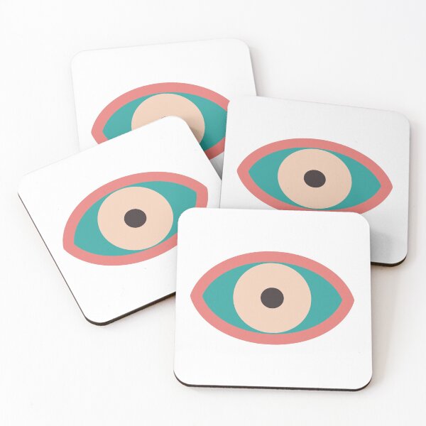 Item preview, Eyeball icon - teal and pink designed and sold by PIXEL POP DESIGNS - Beyond the Norm!.