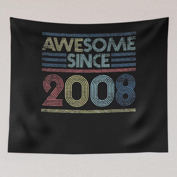 Item preview, Vintage 13th Birthday Gifts - Awesome Since 2008 T-Shirt designed and sold by CathyBabson.