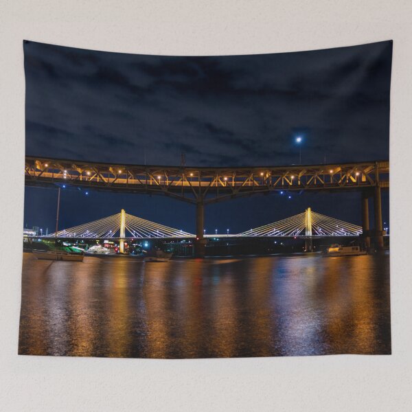 Item preview, Portland, Oregon Bridge Reflection at Night designed and sold by SafariByMarisa.