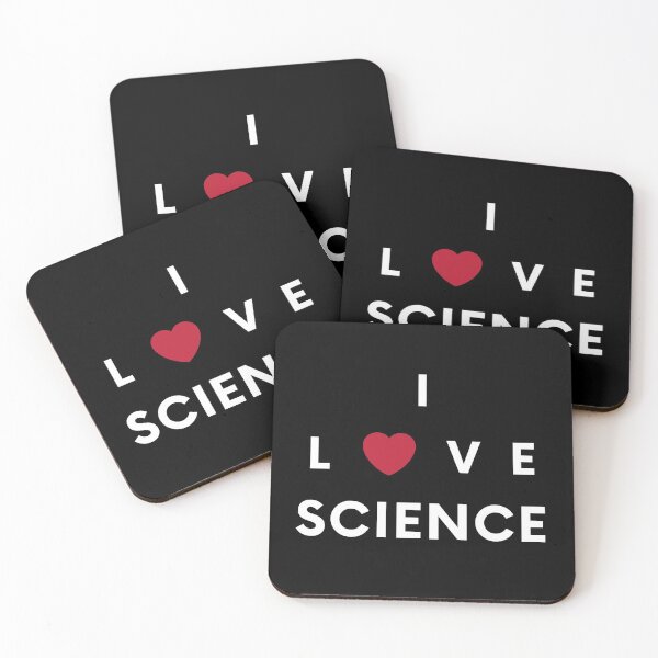 Item preview, I Love Science (black background) designed and sold by Sci-Ninja-Blog.