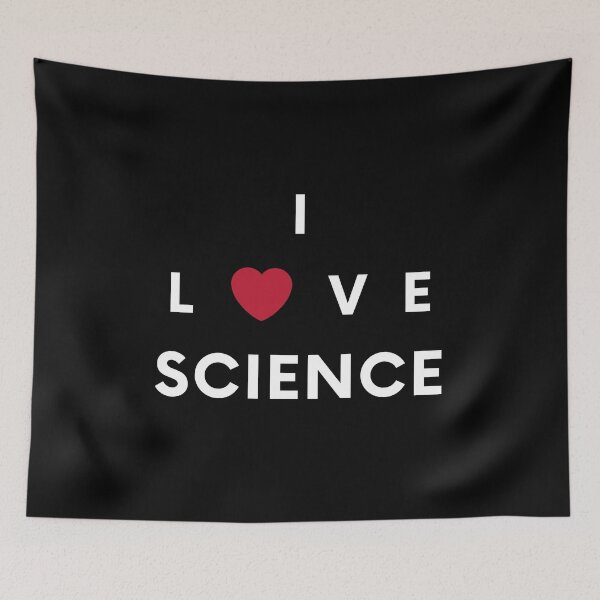 Item preview, I Love Science (black background) designed and sold by Sci-Ninja-Blog.