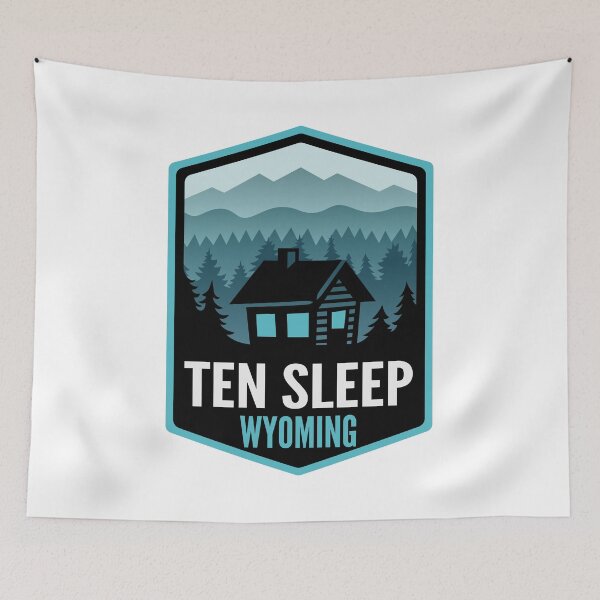 Item preview, Ten Sleep Wyoming Mountain Town Cabin designed and sold by HalpinDesign.