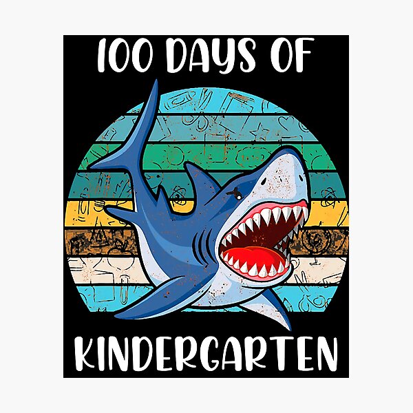 Item preview, 100 Days Of Kindergarten School Teacher Smarter Shark designed and sold by gonzalogranados.