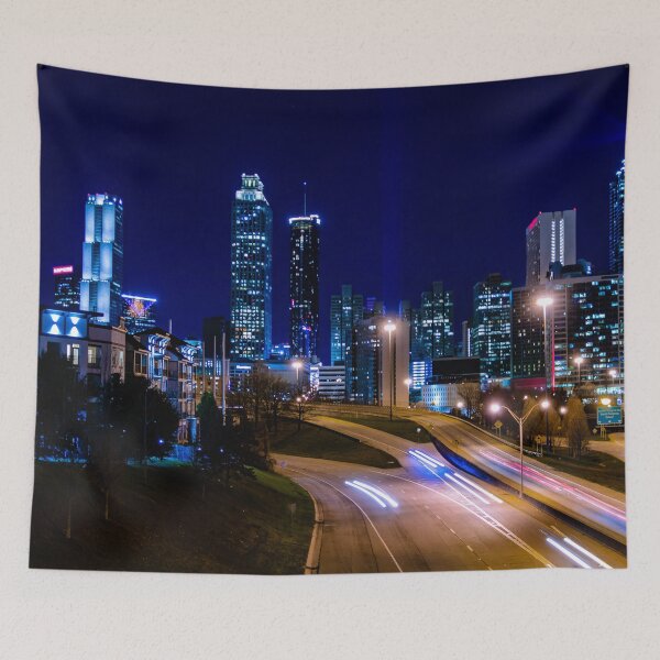 Item preview, Atlanta Skyline at Night designed and sold by SafariByMarisa.