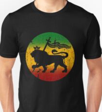Lion of Judah Rasta Reggae Music Design Unisex T-Shirt