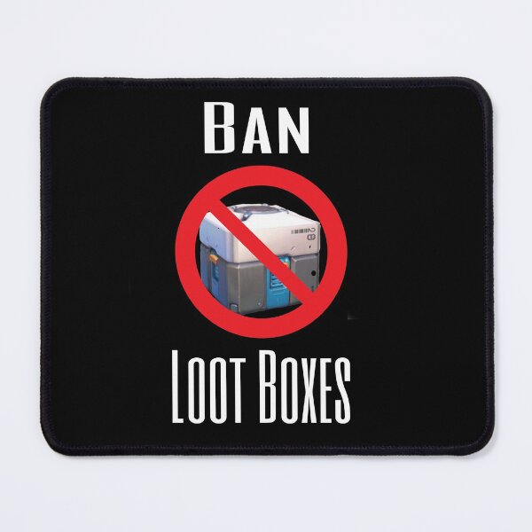 Item preview, Ban Loot Boxes designed and sold by WarblyZombie.