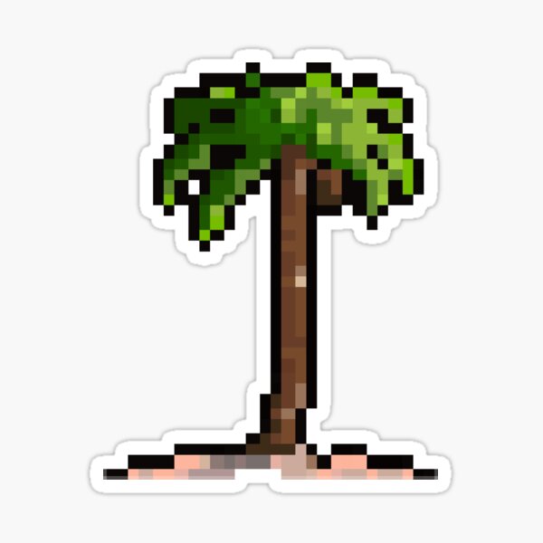 64x64 Vibey Island Palm Tree Sticker for Sale by Ben Foltz