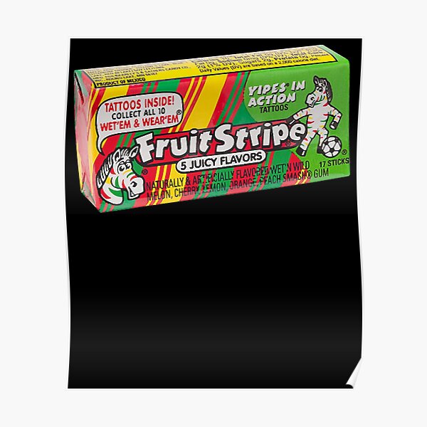 DISCONTINUED ITEM  Fruit Stripe Gum Regular 17 Stick or 12 Count Box   ba Sweetie Candy Store