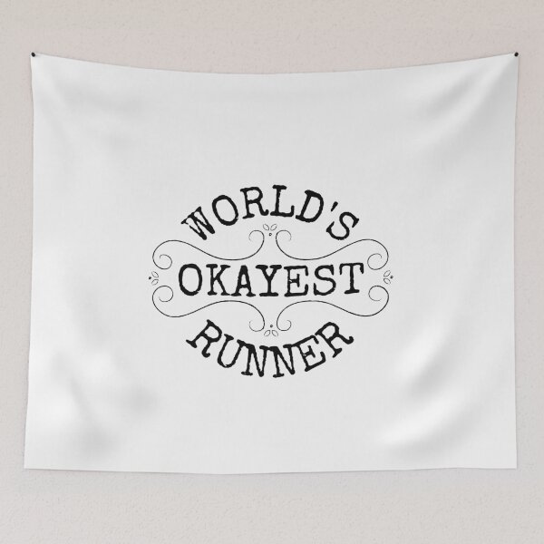 Item preview, World's okayest runner, funny gifts for runners designed and sold by Auntieck.