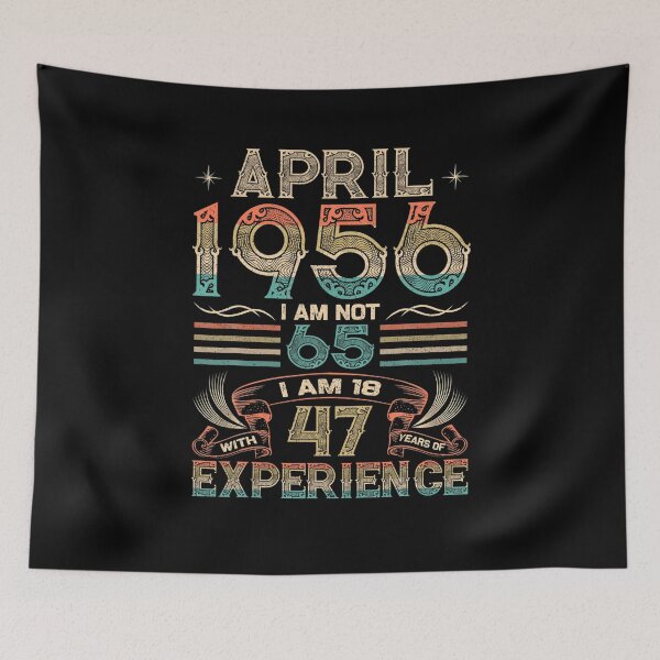 Aperçu de l'œuvre Né en avril 1956 65e cadeau d'anniversaire Fabriqué en 1956 65 ans créée et vendue par DaneenLemons4.