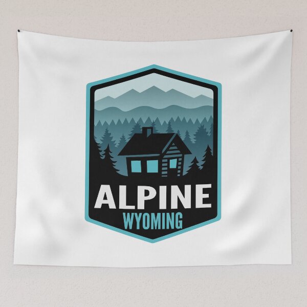 Item preview, Alpine Wyoming Mountain Town Cabin designed and sold by HalpinDesign.