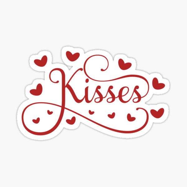 2 x Diamond Stickers 7.5 cm Red Lipstick Kisses Valentine  #13095 