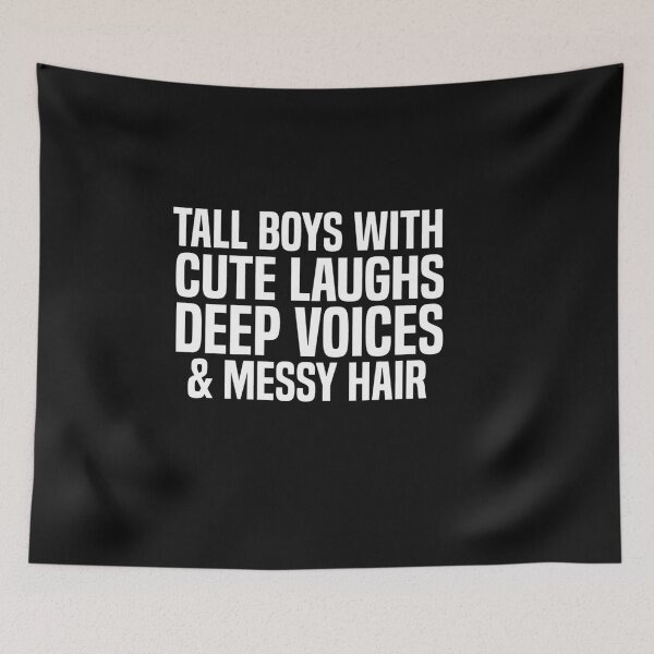 Item preview, tall boys with cute laughs deep voices and messy hair  designed and sold by melshirt-shop.