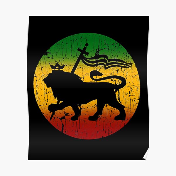 wall decorative art lion of judah rasta Rastafari reggae rasta poster 