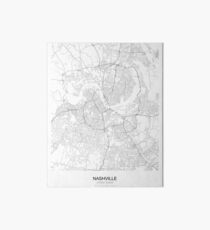 Minimalistische Karte Nashvilles Galeriedruck