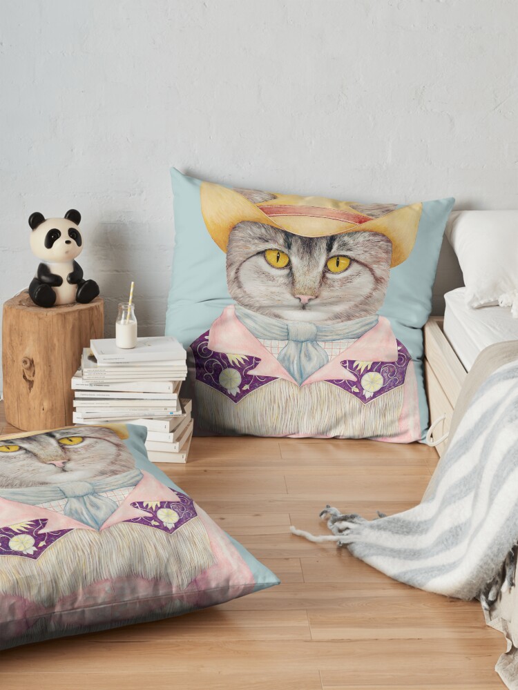 Alternate view of Cowboy Cat Floor Pillow
