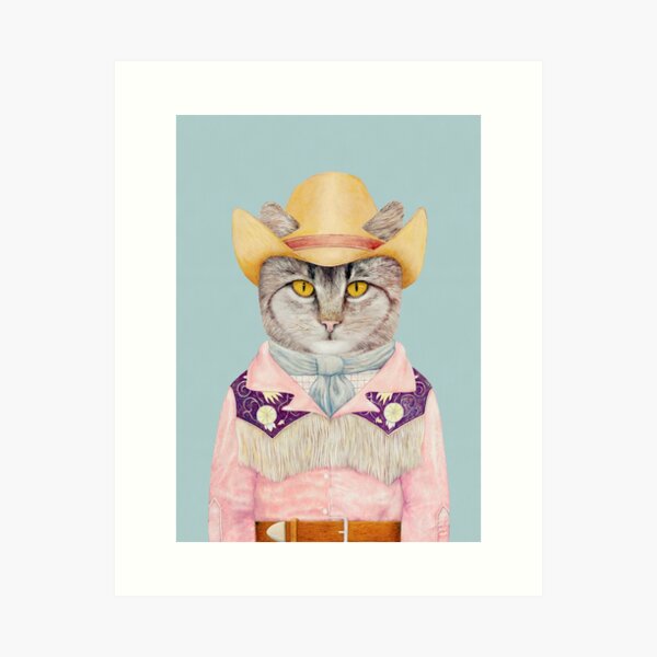 Cowboy Cat Art Print