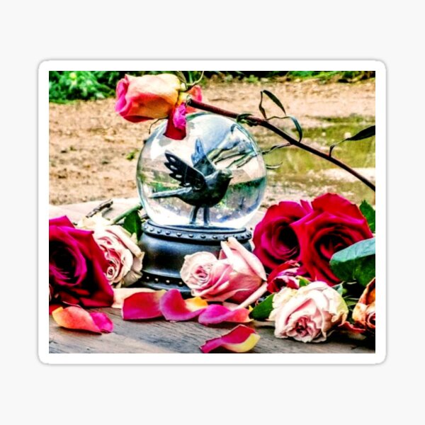 Wings of a Rose Sticker