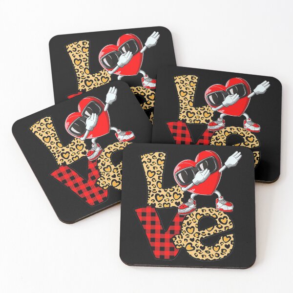 Item preview, Dabbing Heart Valentines Love Leopard Plaid Couple Matching designed and sold by ShannonMullins.