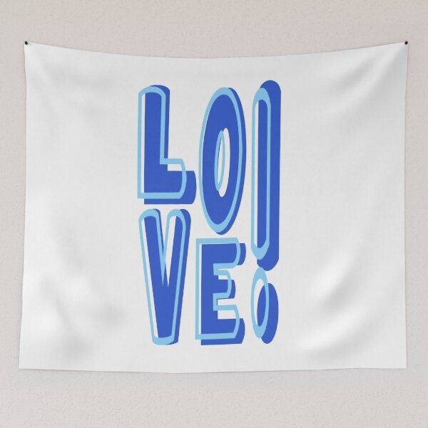 Item preview, LOVE! blue designed and sold by Julia Santos.