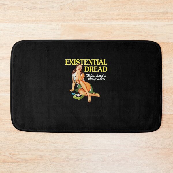 Item preview, Existential Dread Vintage 1950s pinup Philosophy Psychology Nihilist Nihilism Nietzsche Heidegger Albert Camus Kierkegaard  designed and sold by nomadique.