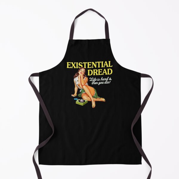 Item preview, Existential Dread Vintage 1950s pinup Philosophy Psychology Nihilist Nihilism Nietzsche Heidegger Albert Camus Kierkegaard designed and sold by nomadique.
