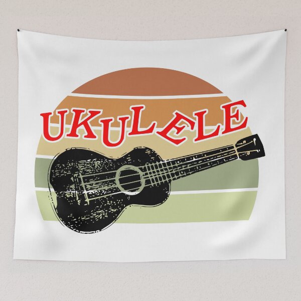 Item preview, Ukulele Retro Sunset Drawing designed and sold by Almdrs.