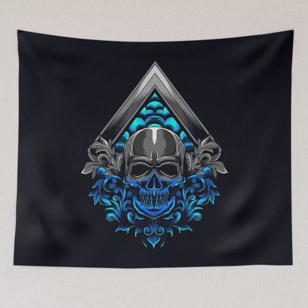 Item preview, Artistic Floral Skull - unique design designed and sold by Froyd Wess.