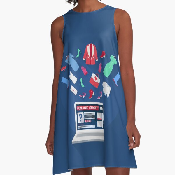 Item preview, Online Shopping Concept in Flat Design designed and sold by ivector.