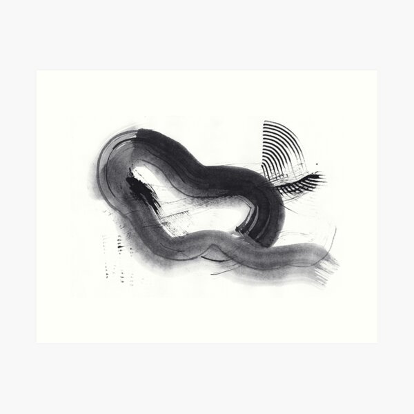 Item preview, ink explorations (202) - abstract black india ink painting designed and sold by expl-rations.