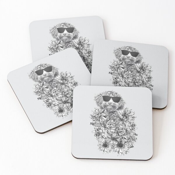 Item preview, animals with flowers - cool dog designed and sold by Cofra9122.