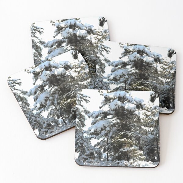 Item preview, Pine Tree Coated In Snow Winter Landscape designed and sold by taiche.