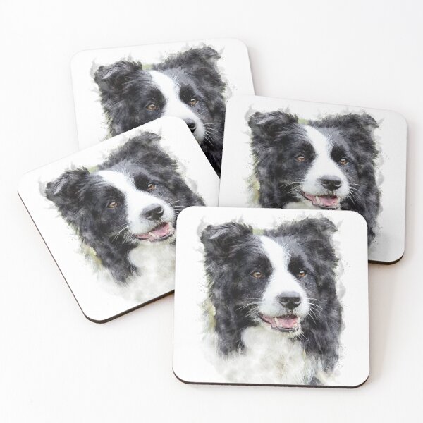 Item preview, Border Collie Watercolour Artwork designed and sold by Typeglyphs.