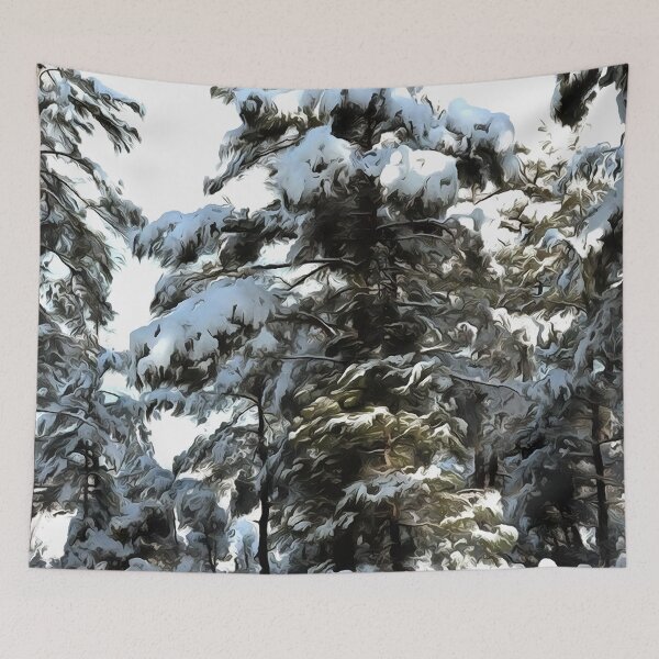 Item preview, Pine Tree Coated In Snow Winter Landscape designed and sold by taiche.