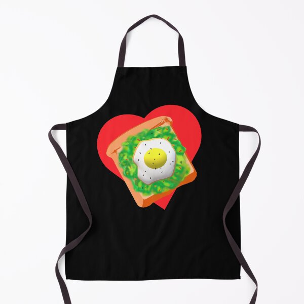 Item preview, Avocado Lovers Avocado Toast with Egg on Red Heart (Black Background) designed and sold by ArtByLM.