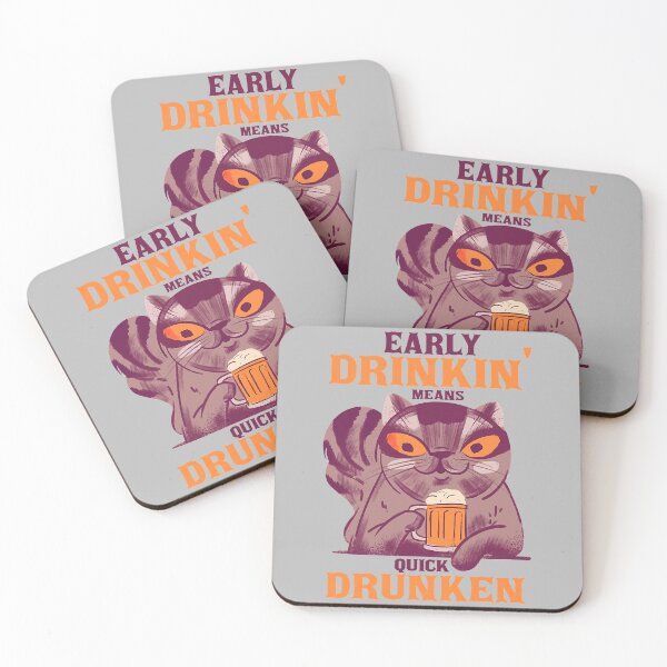 Item preview, Early Drinkin_ Means Quick Drunken Cat Funny designed and sold by ShannonMullins.