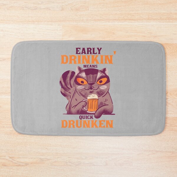 Item preview, Early Drinkin_ Means Quick Drunken Cat Funny designed and sold by ShannonMullins.