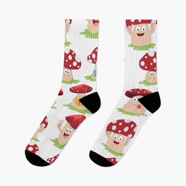 Item preview, Mushroom Colorful Neon Pattern Socks Plants Lovers Socks Tropical Floral designed and sold by NOorYES.