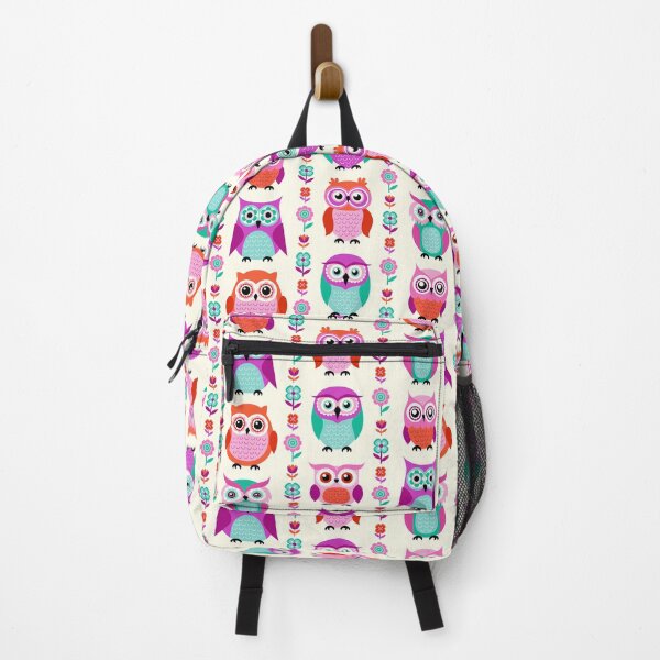Item preview, Cartoon owls flower pattern designed and sold by MobertsonArt.