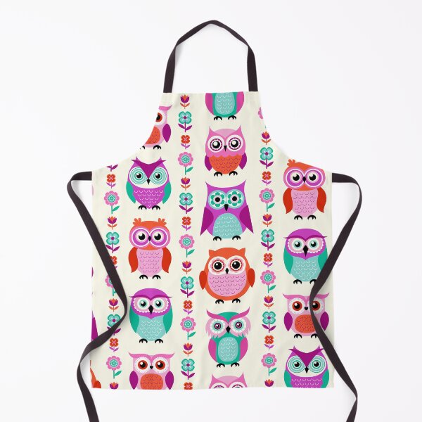 Item preview, Cartoon owls flower pattern designed and sold by MobertsonArt.