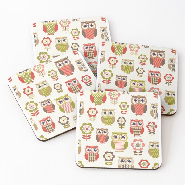 Item preview, Cute owls and flowers garden designed and sold by MobertsonArt.