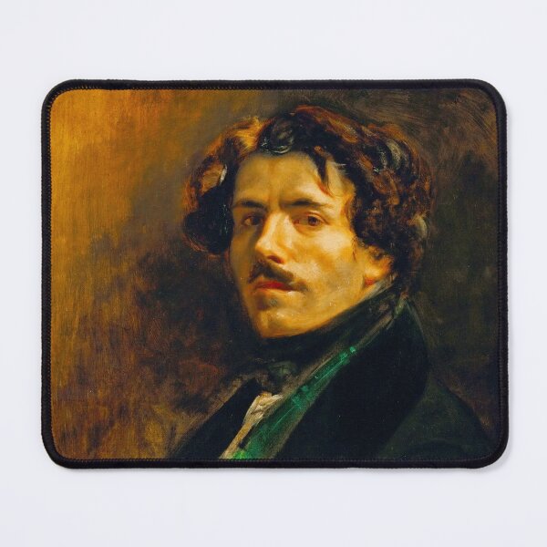 Item preview, HD Eugène Delacroix - Autoportrait au gilet vert 1837 Self Portrait designed and sold by Go Logo Designs.