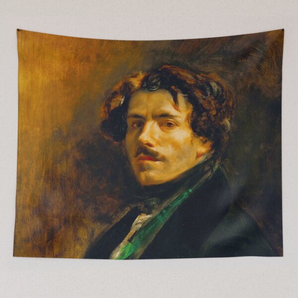 Item preview, HD Eugène Delacroix - Autoportrait au gilet vert 1837 Self Portrait designed and sold by Go Logo Designs.