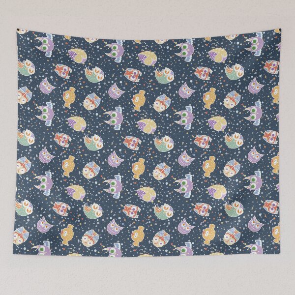 Item preview, Doodle owl pattern designed and sold by MobertsonArt.